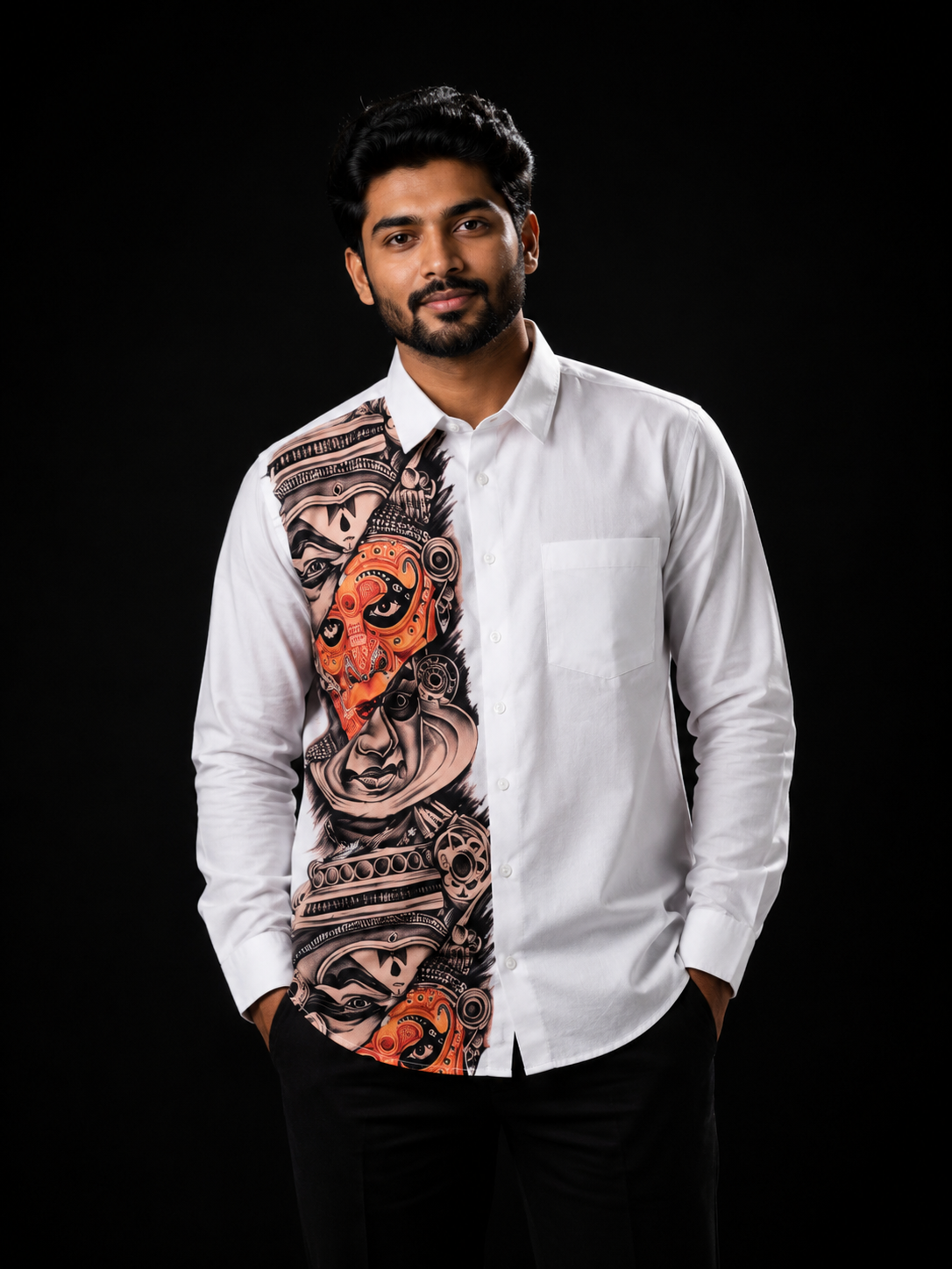 Theyyam Art Print Shirt